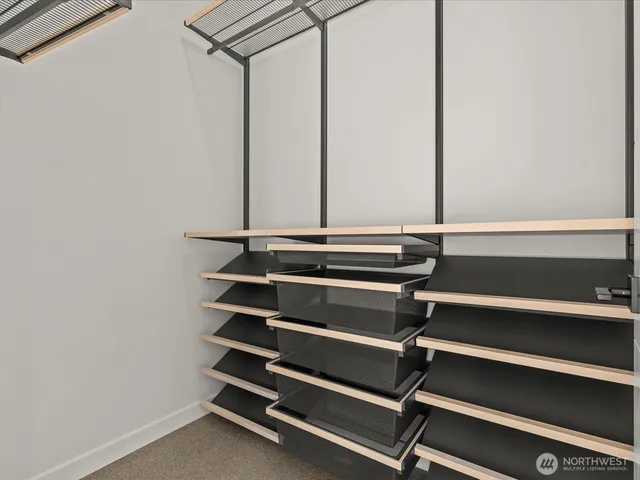 a view of a garden with an outdoor space