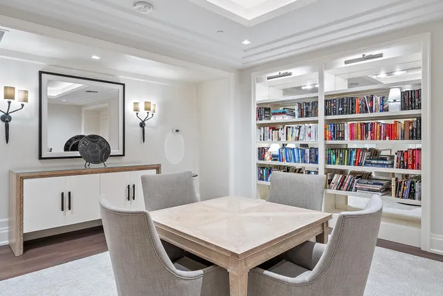 a living room with furniture and a couch