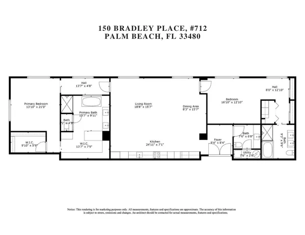 $6,295,000 | 150 Bradley Place, Unit 712, Palm Beach, FL 33480
