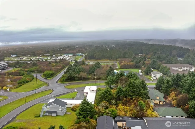 an aerial view of a city