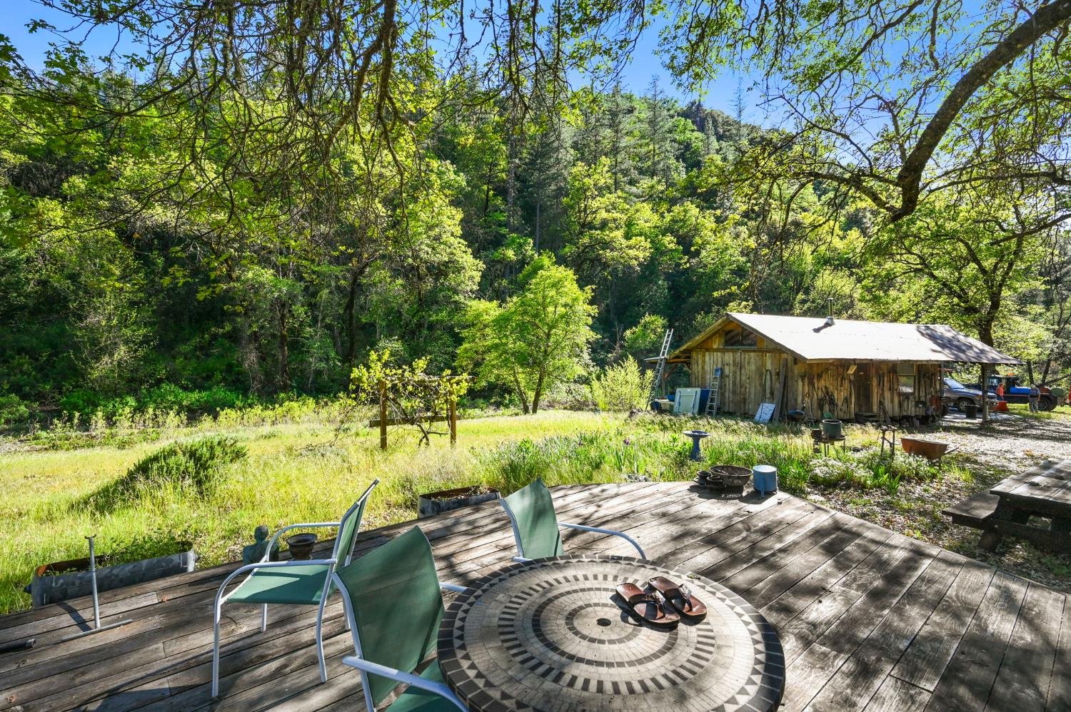 0 Italian Bar Road Twain Harte, CA 95383 - Photo 24 of 28 Deck overlooking creekside and workshop.