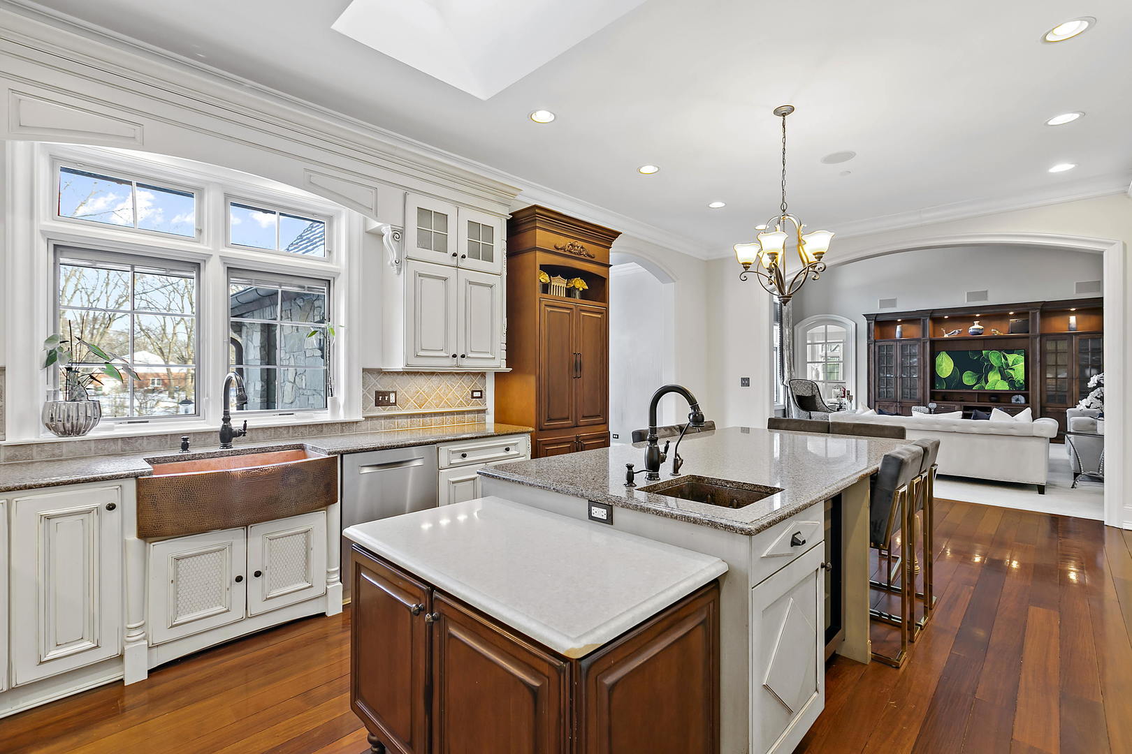 217 North Haman Road Inverness, IL 60010 - Photo 14 of 61 a kitchen with sink cabinets and wooden floor