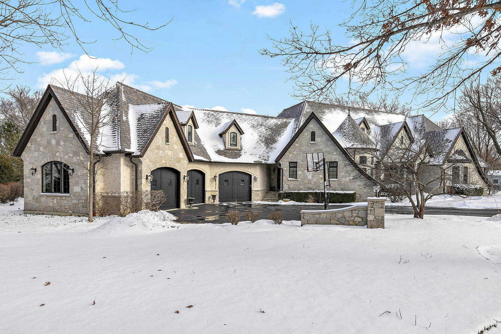 217 North Haman Road Inverness, IL 60010 - Photo 4 of 61 a view of white house with a yard covered in snow
