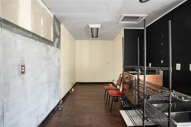 a view of a room with chairs