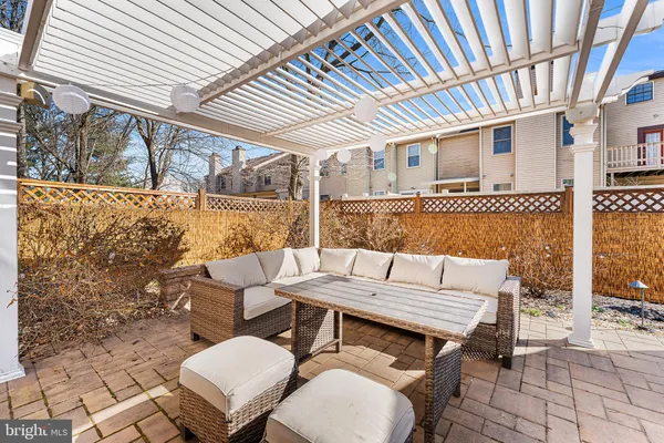 a outdoor living space with furniture