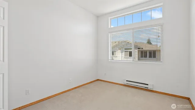 a view of a room with a window