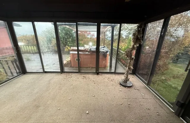 a view of a room with a sink