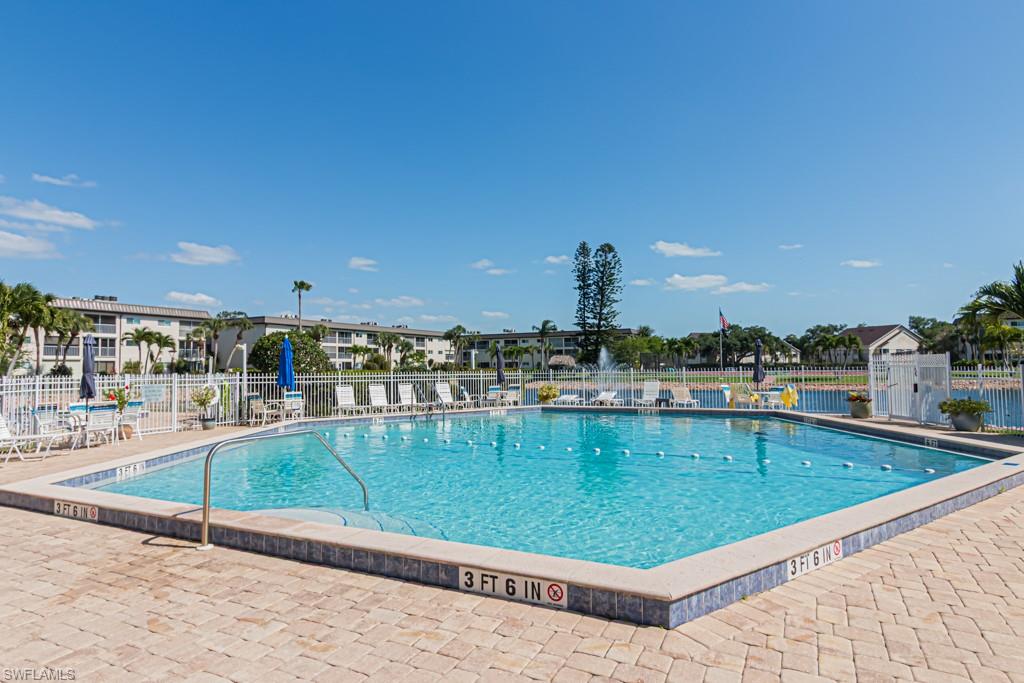 a view of a swimming pool and outdoor space