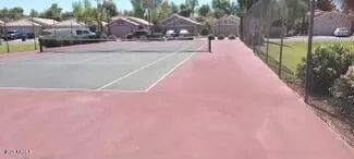 a view of a yard with a fountain