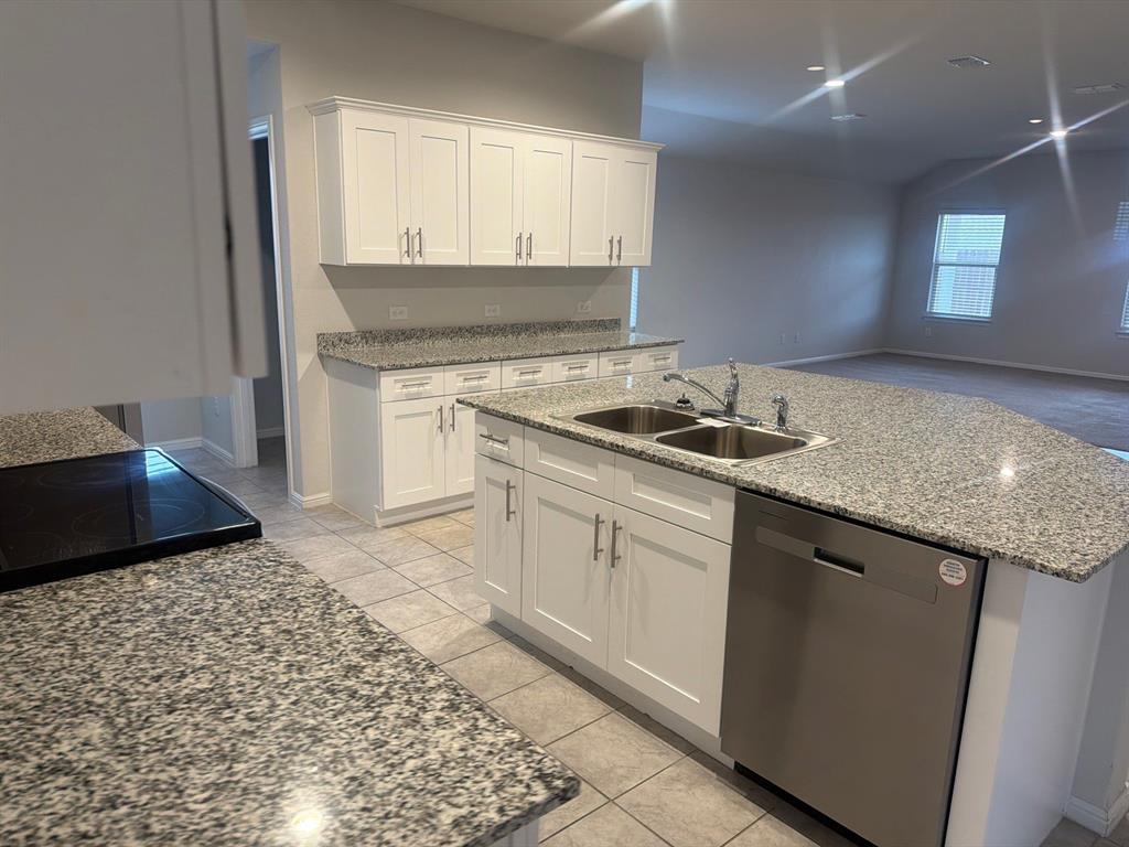 721 Durango Lane Cleburne, TX 76033 - Photo 2 of 25 a kitchen with granite countertop a sink and cabinets