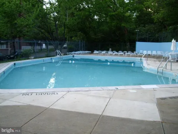 a view of a swimming pool with a backyard