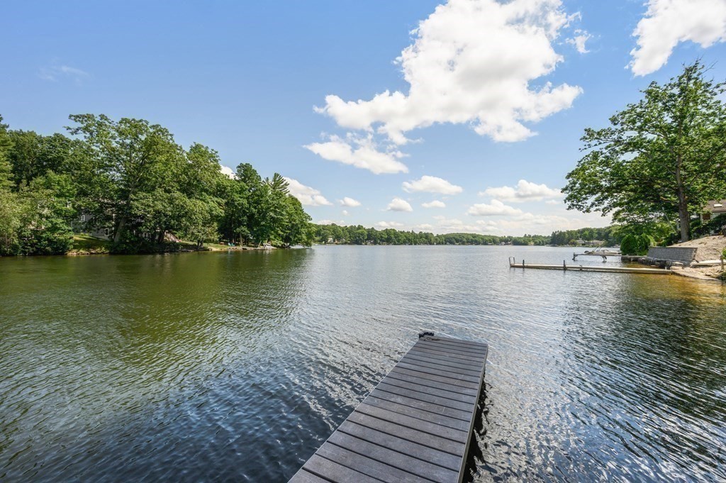 a view of a lake with outside space