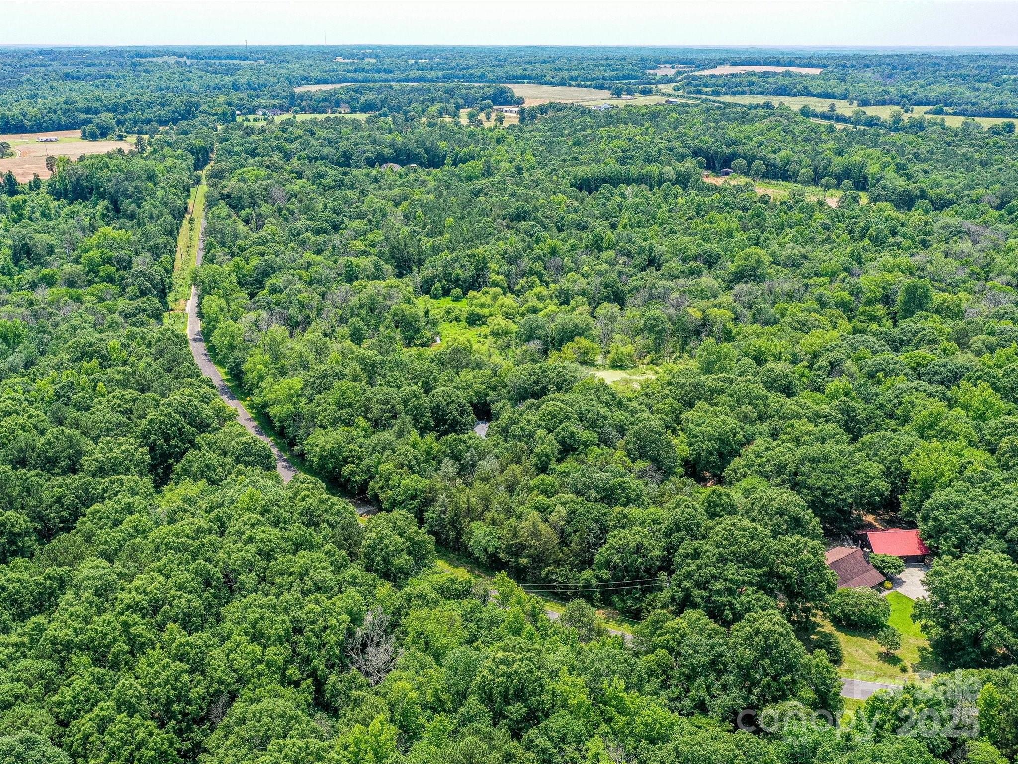 615 Hawley Road McConnells, SC 29726 - Photo 38 of 47 an aerial view of a houses with a lush green hillside