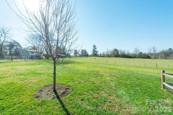 a view of a field with grass
