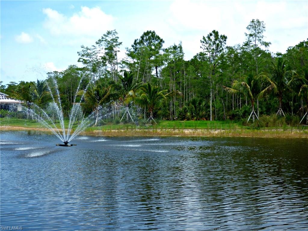16211 Marsilea Place Naples, FL 34110 - Photo 12 of 25 a view of a swimming pool with a garden and trees