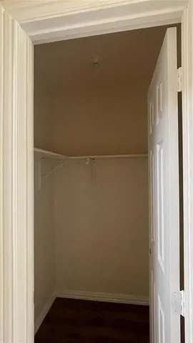 a view of small space with racks on the wall