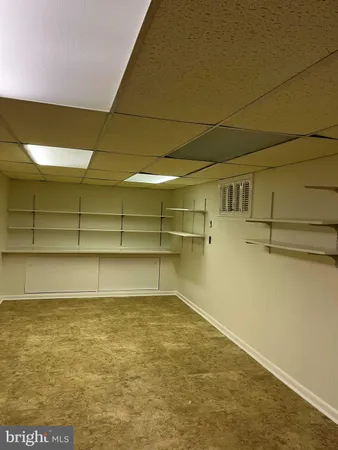 a view of a room with empty racks