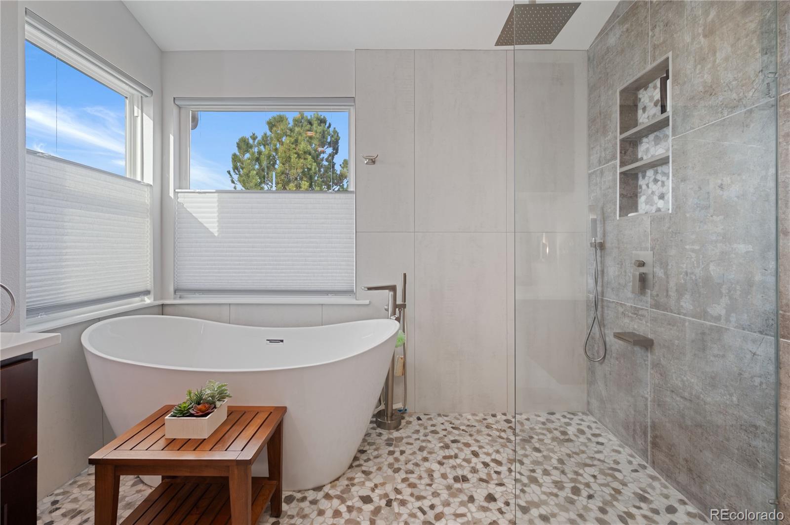 851 Hughes Lane Highlands Ranch, CO 80126 - Photo 20 of 50 a bathroom with a sink a toilet and shower