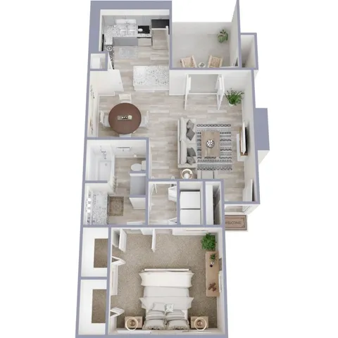 a house view with a garden space