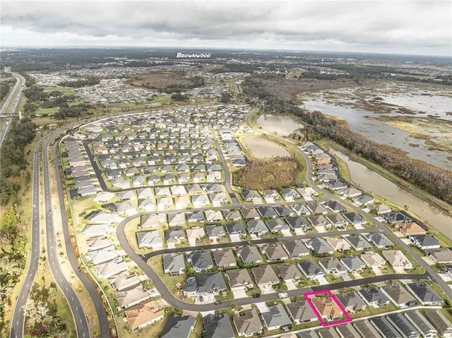 an aerial view of a city