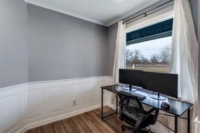 a backyard of a house with outdoor seating