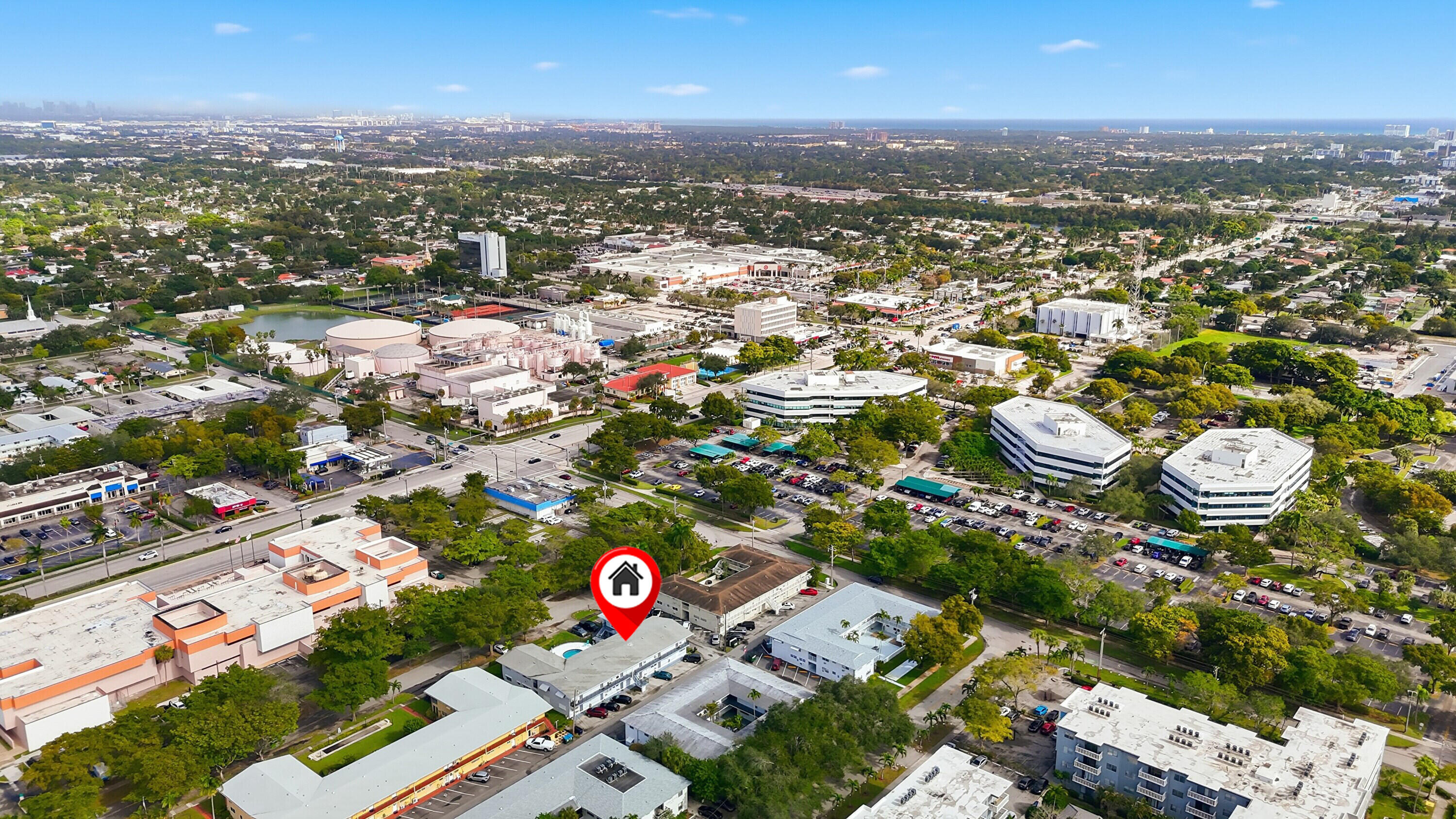 3510 Harrison Street, Unit 4 Hollywood, FL 33021 - Photo 28 of 31 an aerial view of residential houses with city view