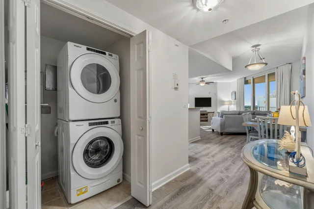 a view of a swimming pool with an outdoor seating