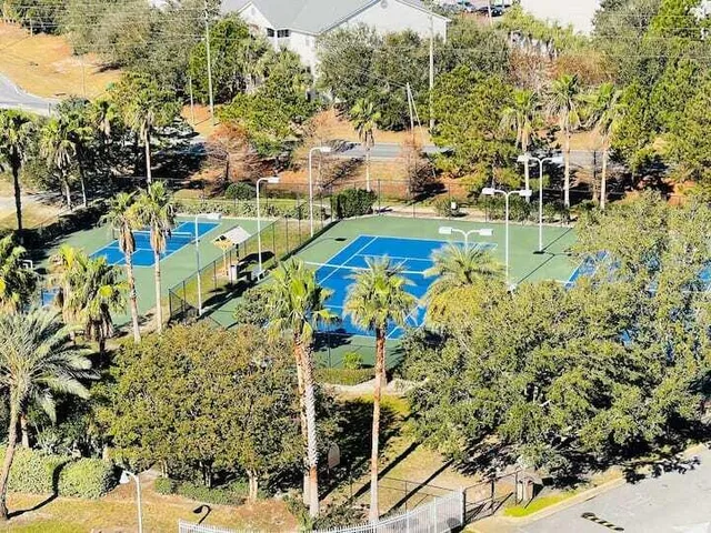 a garden view with a seating space