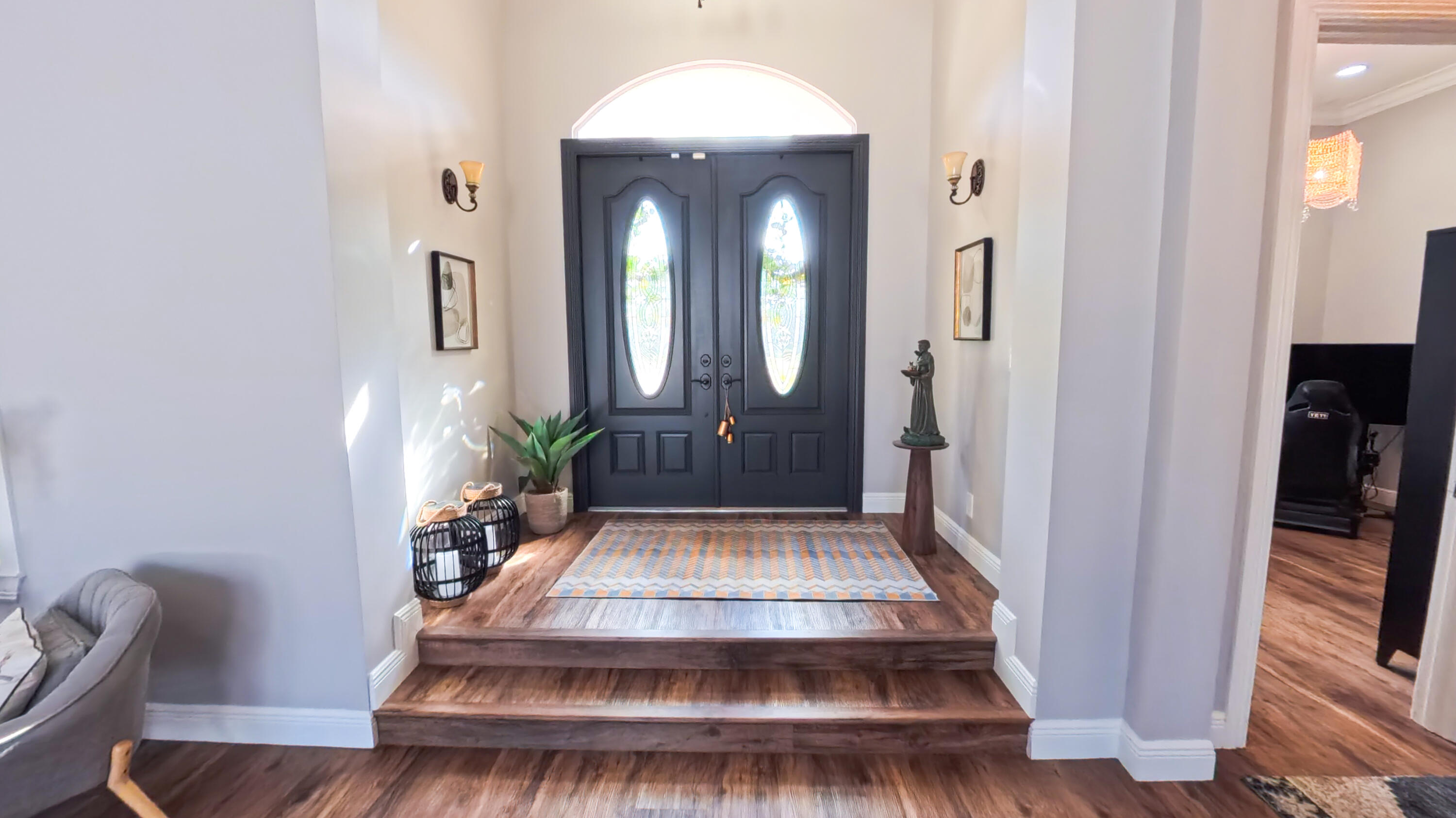 14225 43rd Road North Loxahatchee, FL 33470 - Photo 16 of 108 a view of a hallway with wooden floor and a living room