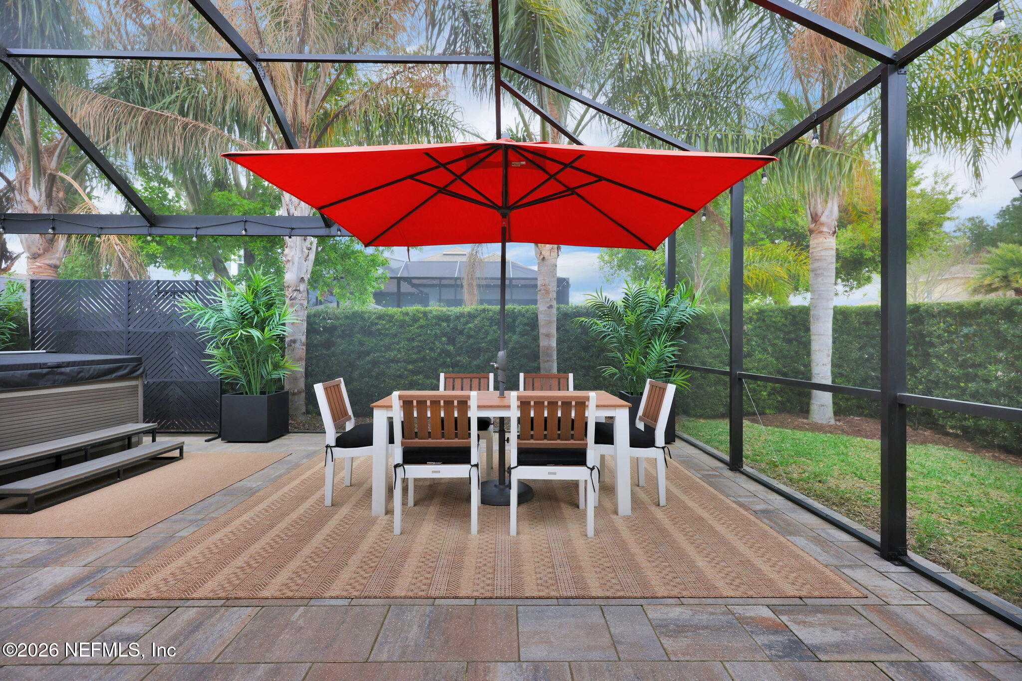 180 Taylor Ridge Avenue Ponte Vedra, FL 32081 - Photo 38 of 88 Lanai surrounded by privacy shrubs