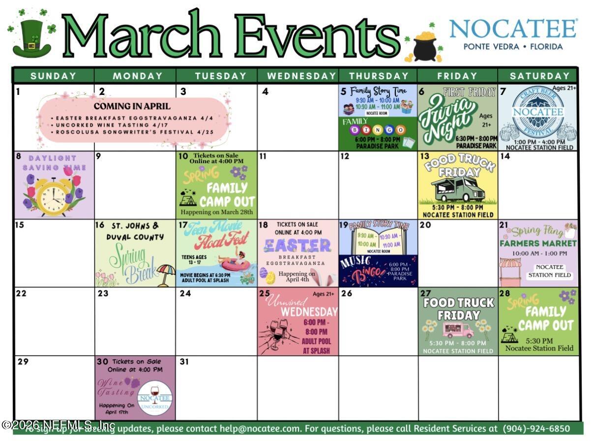 180 Taylor Ridge Avenue Ponte Vedra, FL 32081 - Photo 54 of 88 Nocatee Events Calendar