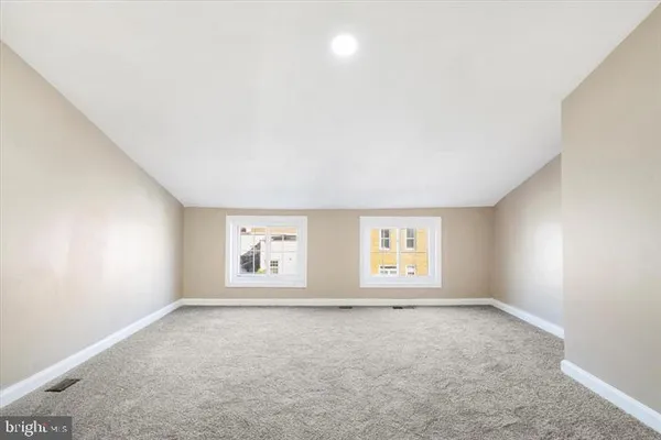 an empty room with an entryway