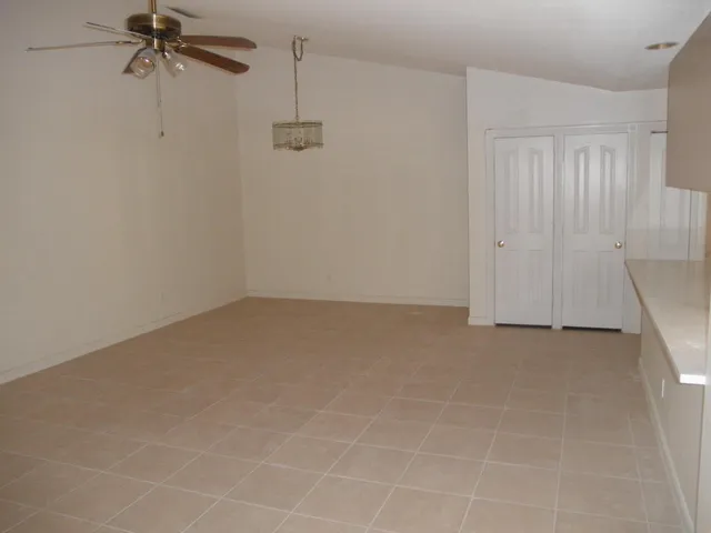 a view of a room with rack on the wall