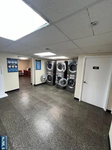 a view of a garage with a stove