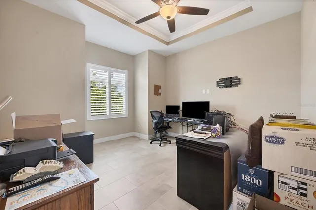 a view of a big house with a big yard