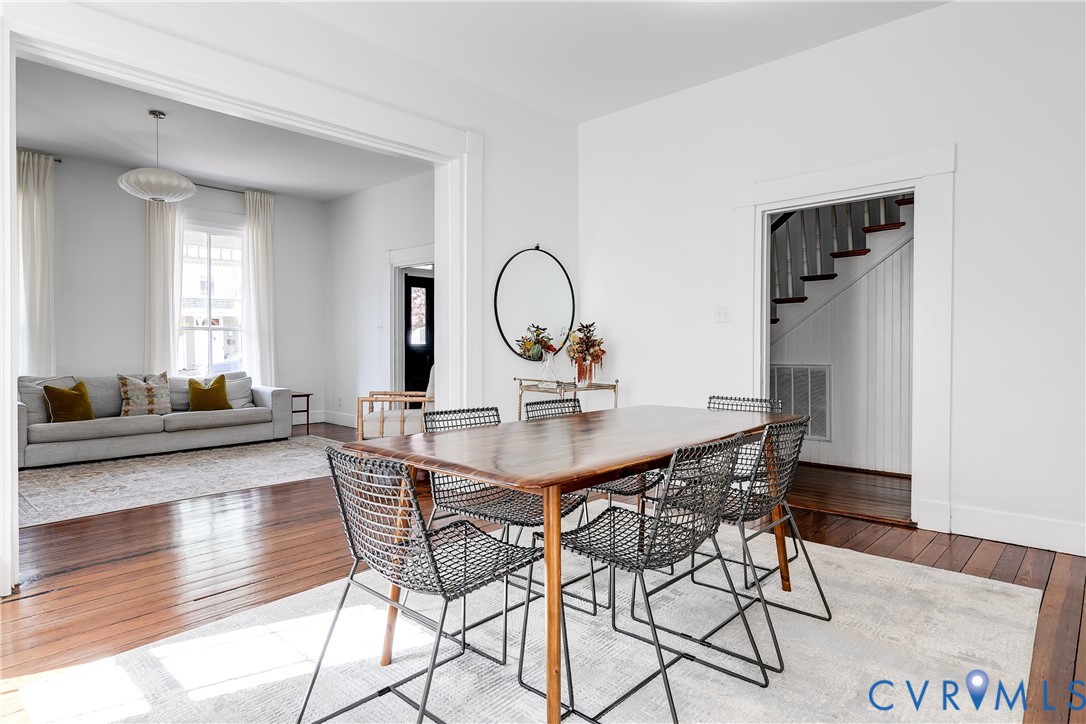 307 North 31st Street Richmond, VA 23223 - Photo 13 of 45 a view of a dining room with furniture and wooden floor