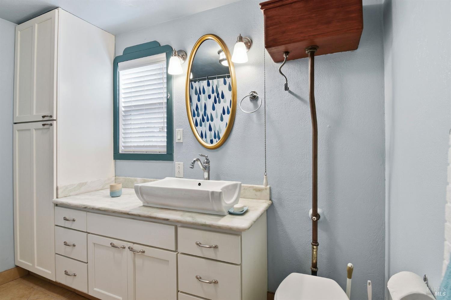 6825 Enterprise Road Glen Ellen, CA 95442 - Photo 29 of 51 a bathroom with a toilet a sink and a mirror