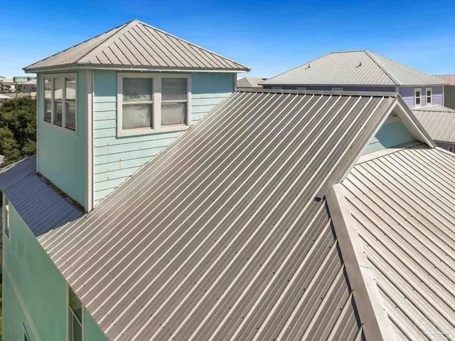 a house view with a garden space