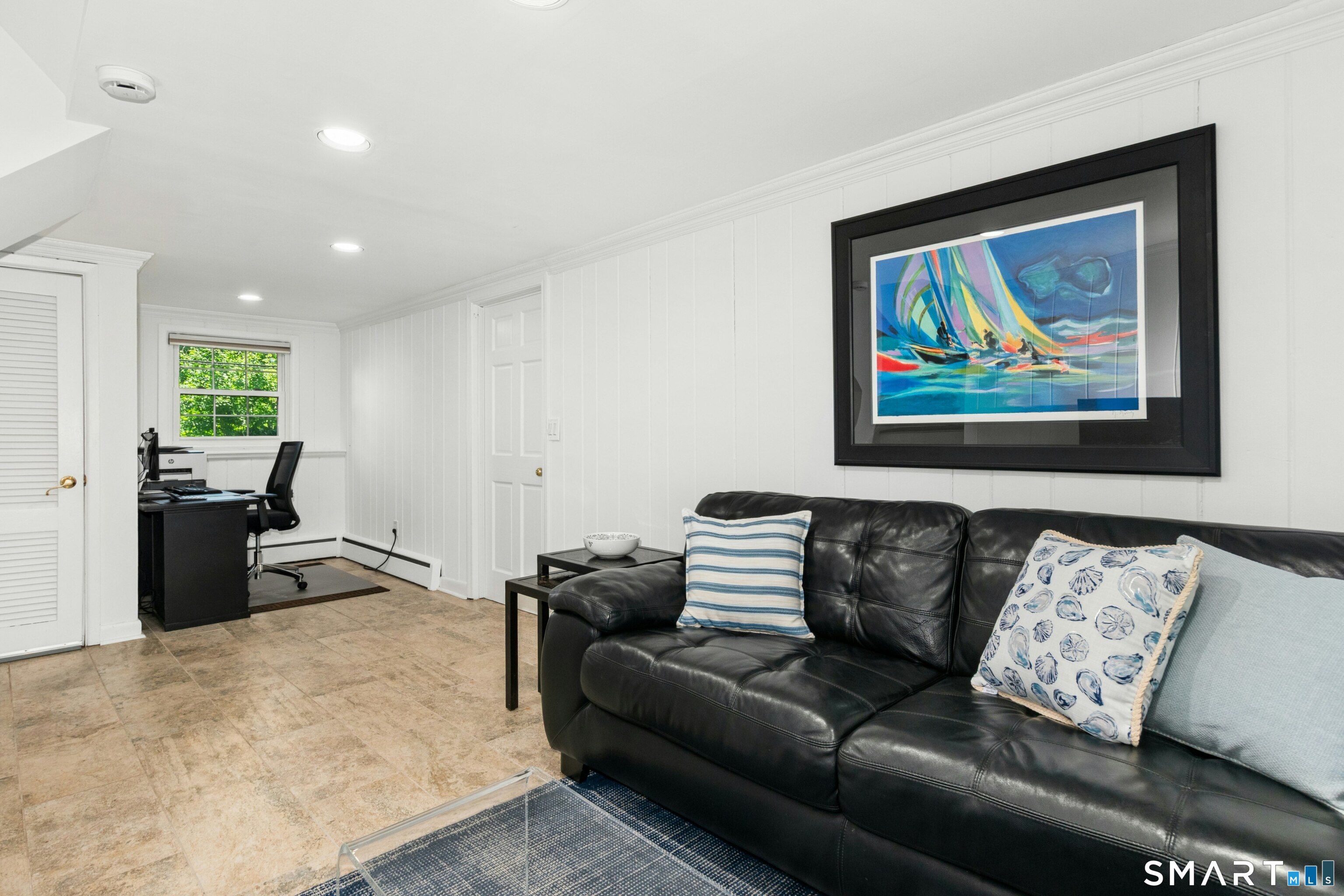 29 Old Farm Road Weston, CT 06883 - Photo 22 of 27 The family room opens into the office and has been freshly painted.