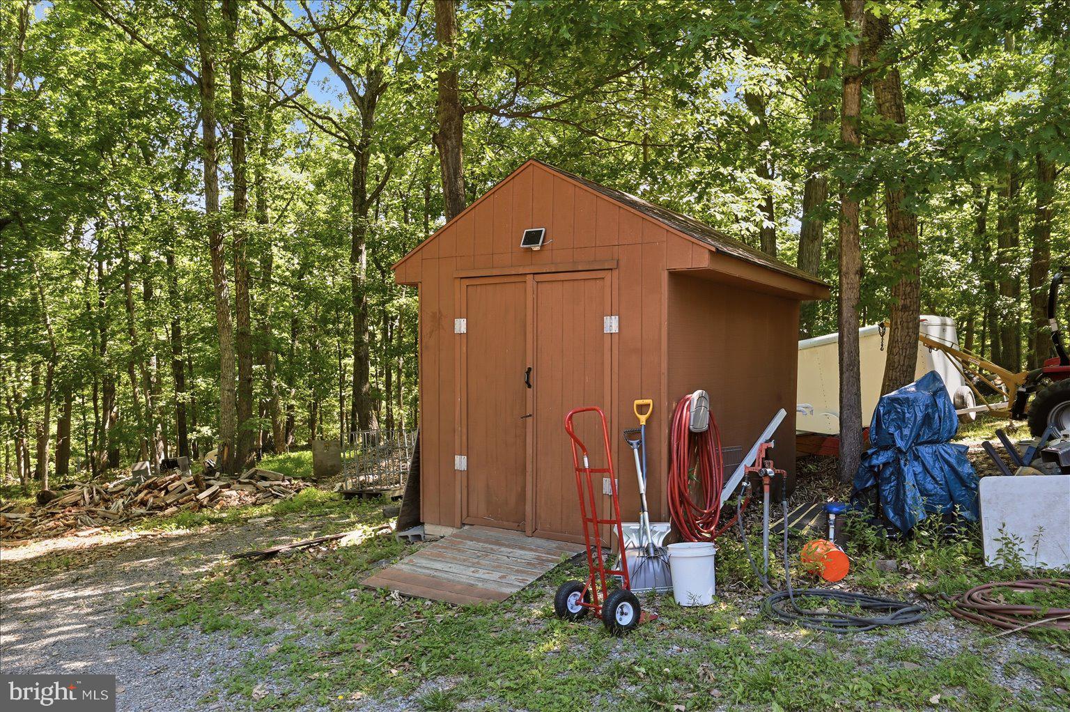 323 South Timber Ridge Road Cross Junction, VA 22625 - Photo 64 of 109 Charming shed nestled in lush greenery.