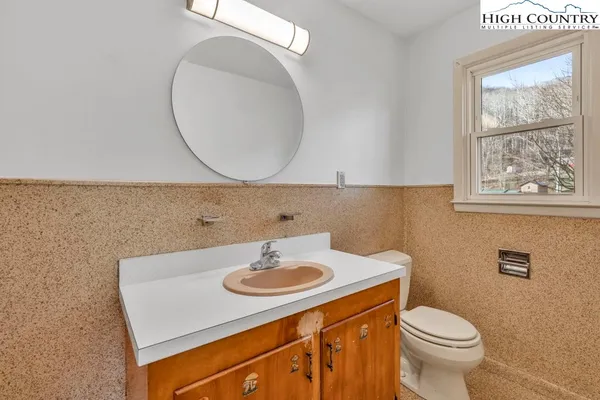 a view of a garage with furniture