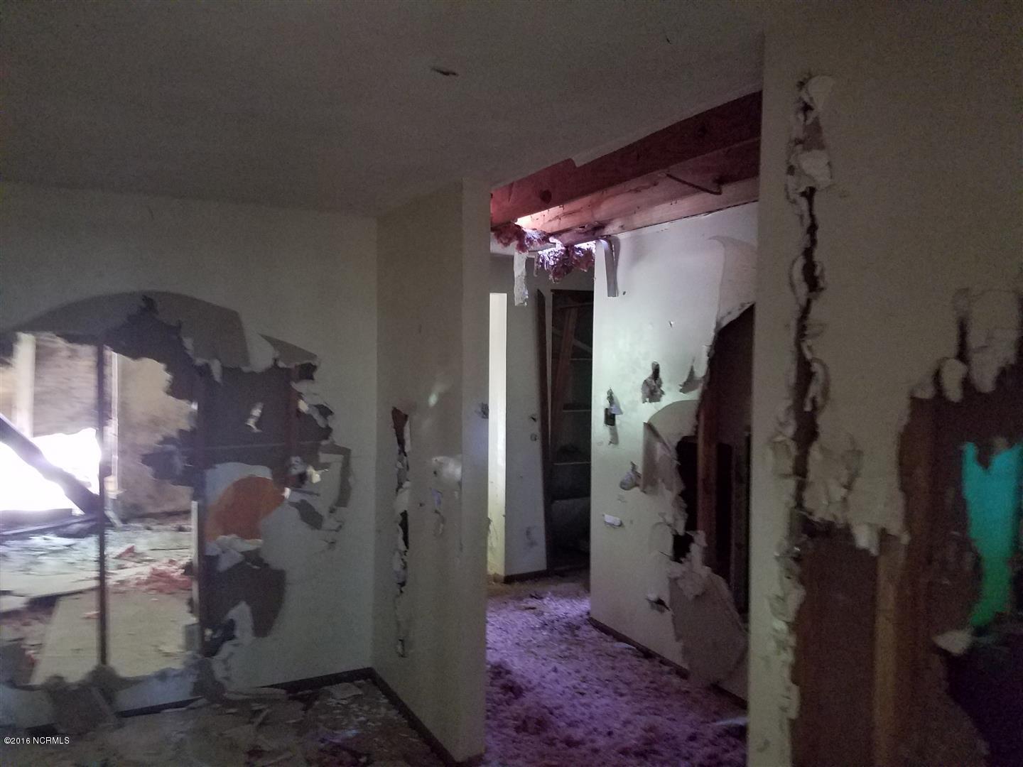 549 Bennett Neck Road Grantsboro, NC 28529 - Photo 10 of 12 Interior is heavily damaged.