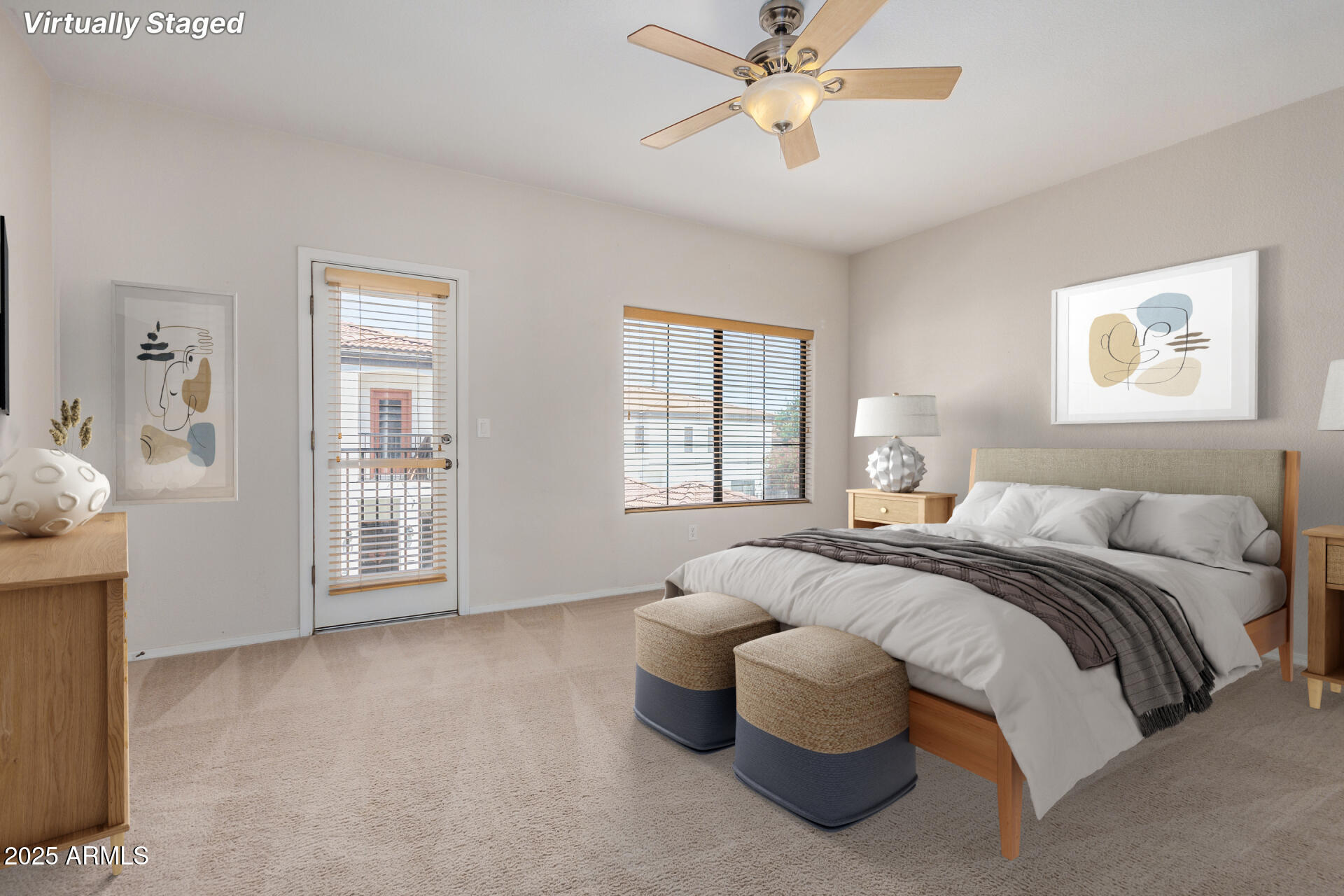 3150 East Beardsley Road, Unit 1091 Phoenix, AZ 85050 - Photo 13 of 28 Beardsley Virtually Staged Primary Bedro
