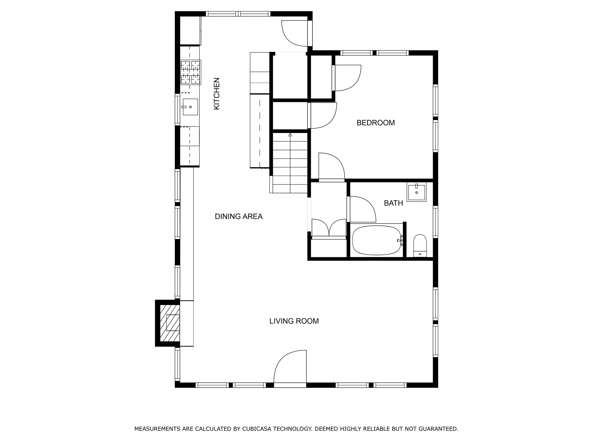927 Highland Street Houston, TX 77009 - Photo 23 of 24 First floor plan. Plans are deemed to be accurate but not guaranteed.