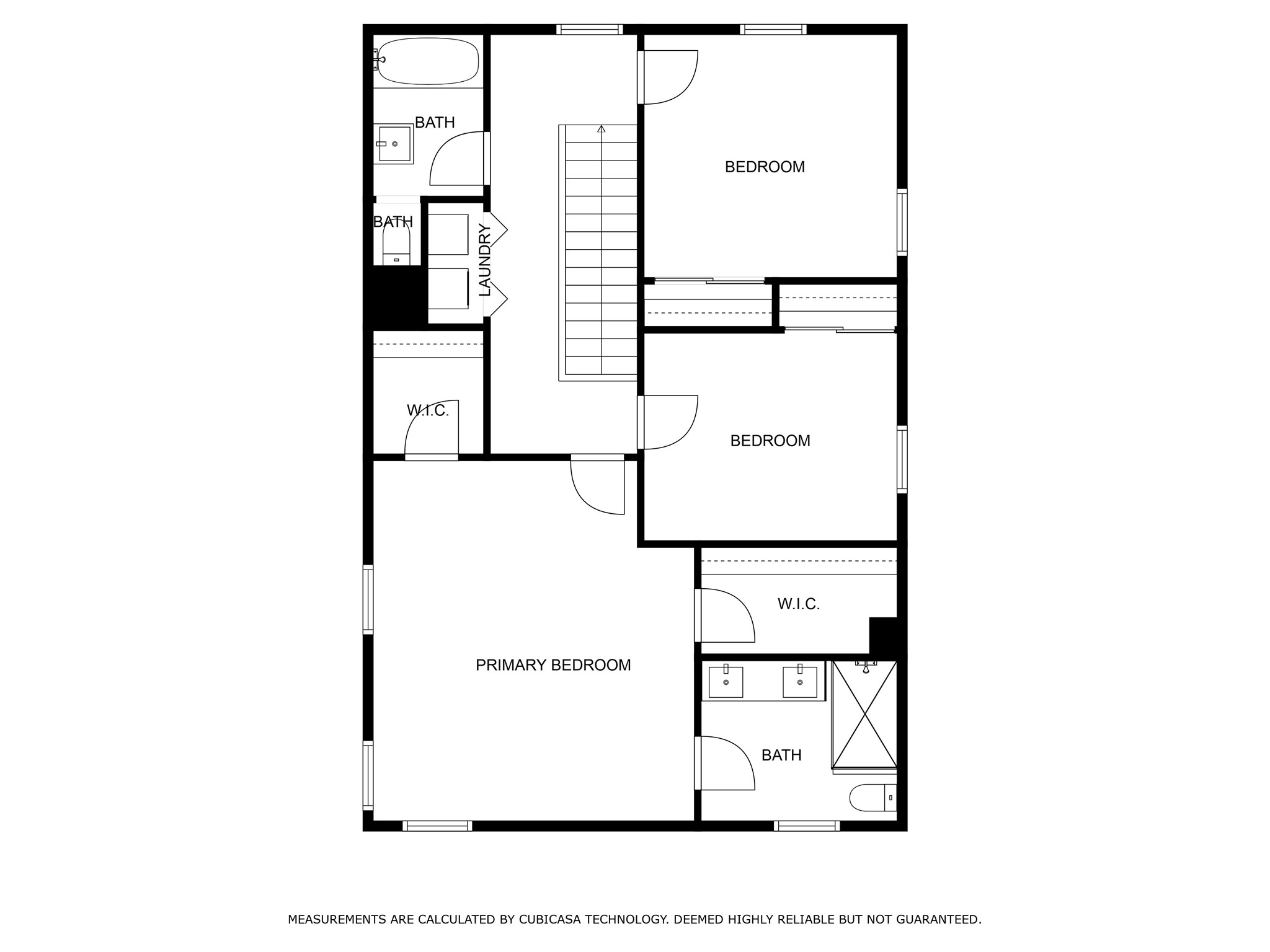 927 Highland Street Houston, TX 77009 - Photo 24 of 24 Second floor plan. Plans are deemed to be accurate but not guaranteed.