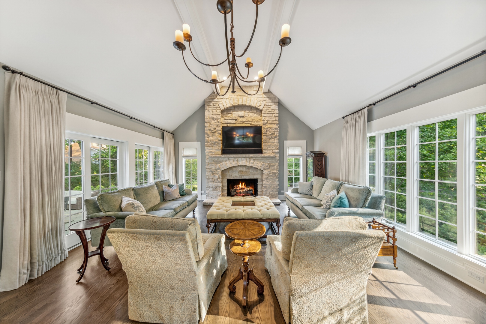 202 Burr Ridge Club Burr Ridge, IL 60527 - Photo 13 of 31 a living room with fireplace furniture and a wooden floor
