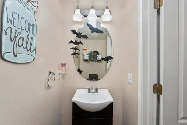 a bedroom with furniture and a bed