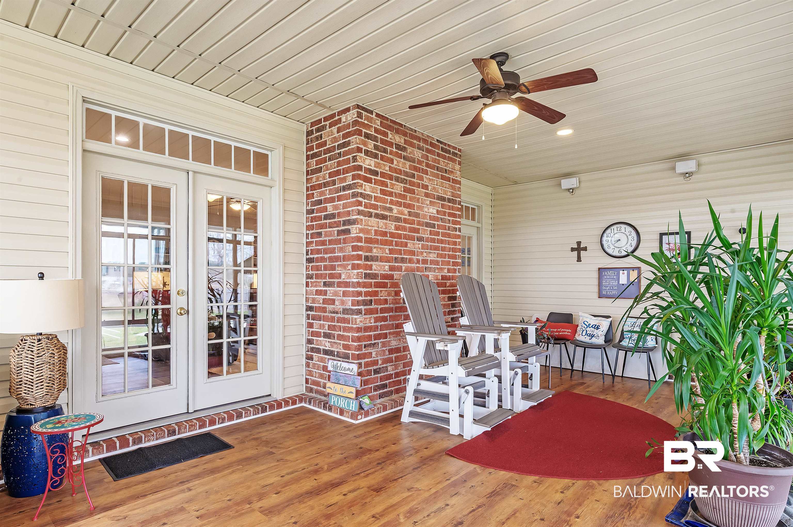 8915 Bay Point Drive Elberta, AL 36530 - Photo 60 of 74 Exterior space featuring a ceiling fan and french doors