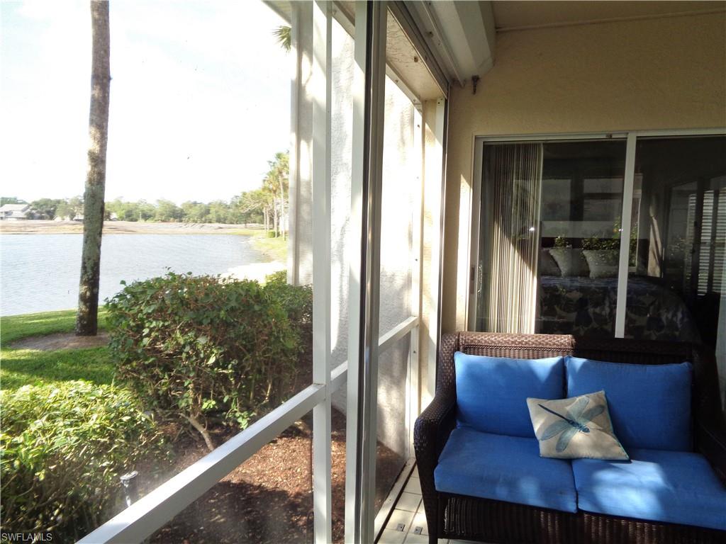 6260 Bellerive Avenue, Unit 4 Naples, FL 34119 - Photo 4 of 36 a view of a balcony with lake view and a potted plant