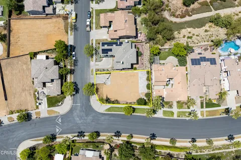 an aerial view of multiple house